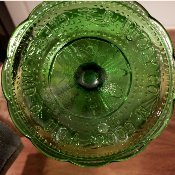 Vintage E.O.Brody Green Depression Glass Dish - Picture 4 of 6